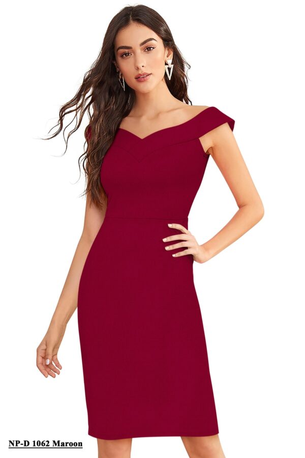 Timeless Maroon Sleeveless Bodycon Dress
