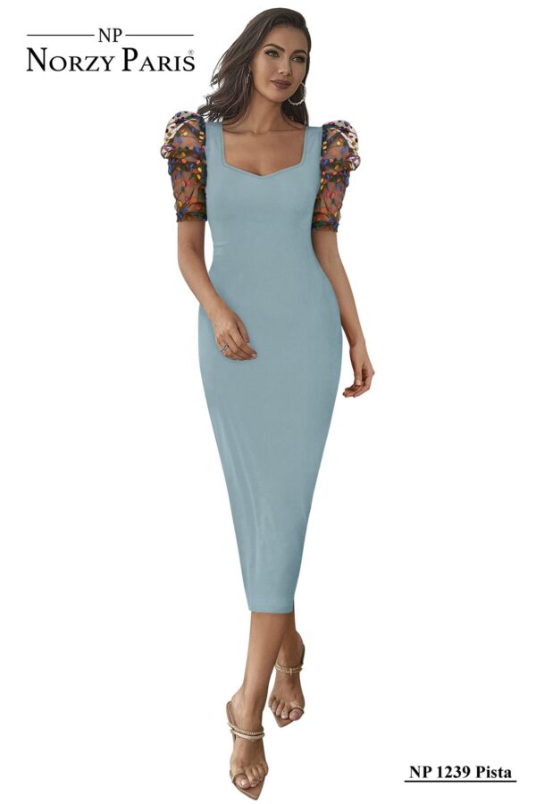 Women's Pista Color Bodycon Dress