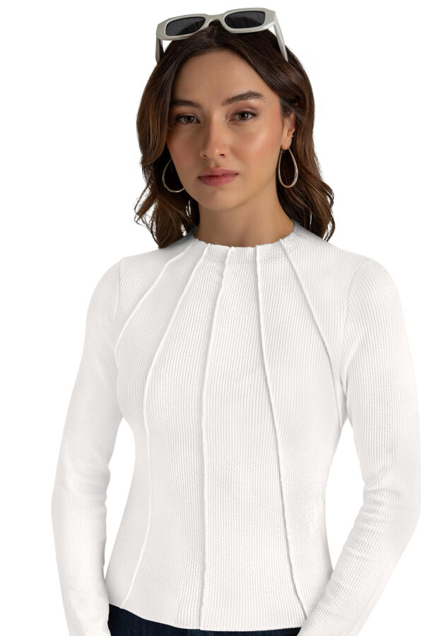 White Mock Neck T-Shirt