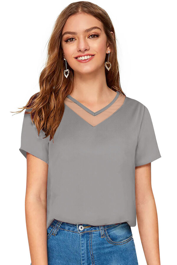 Grey Half Sleeve T-Shirt