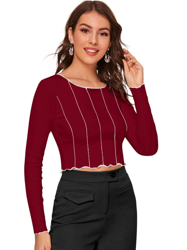 Full Sleeves Maroon Top