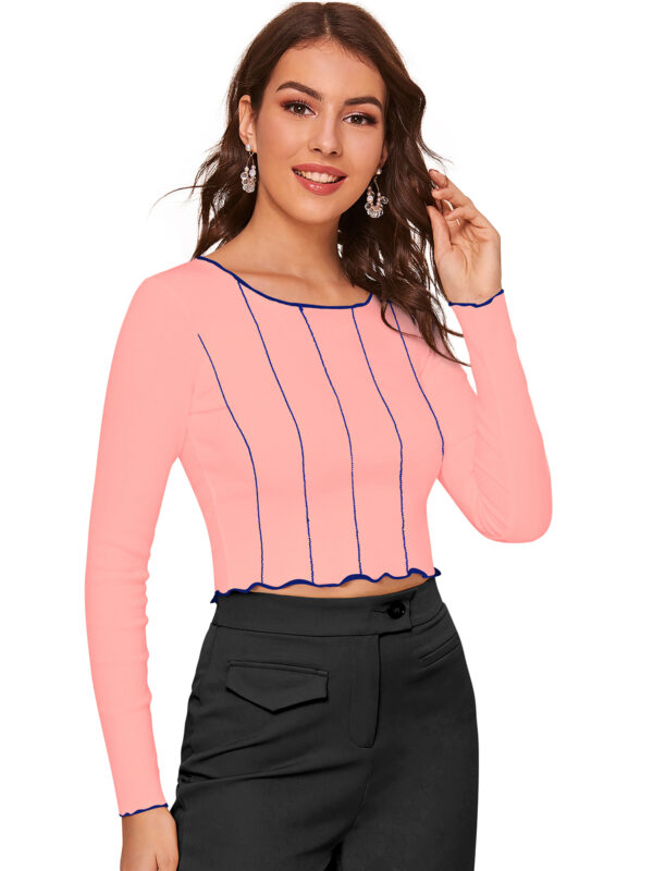 Full Sleeves Peach Top