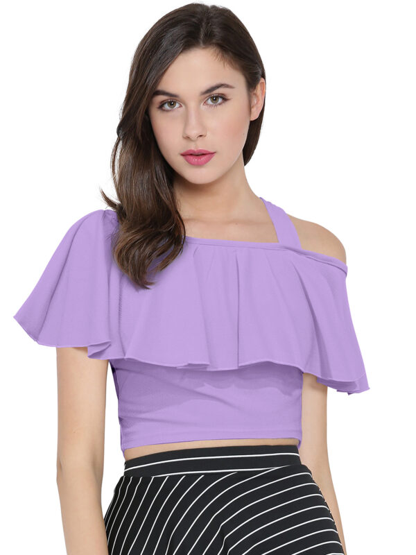 Purple Off Shoulder Top