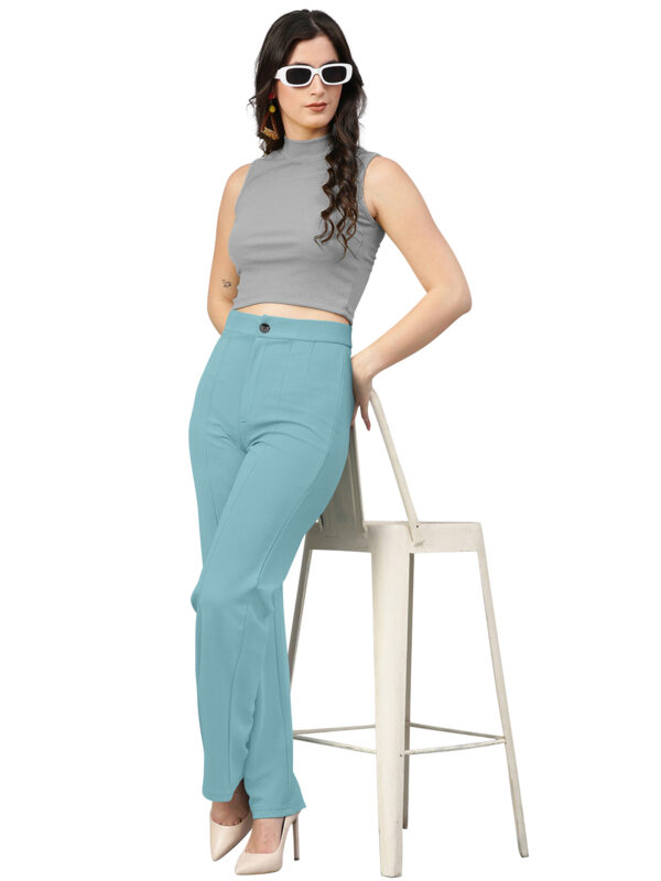 Women’s Pista Color Polyester Knitting Pant