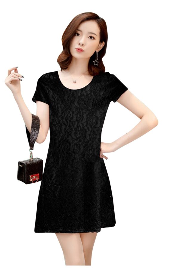 Black Rasal Bodycon Knee-Length Dress