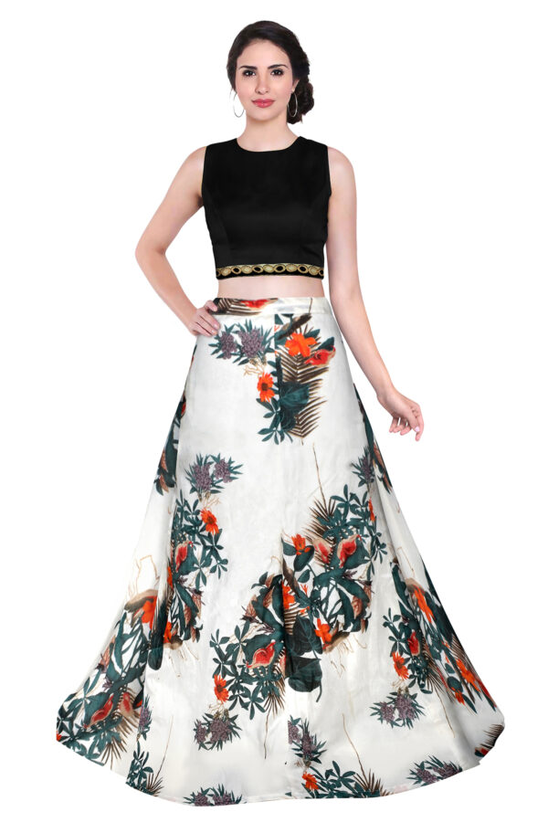 Elegant Stylish Cream Lehenga